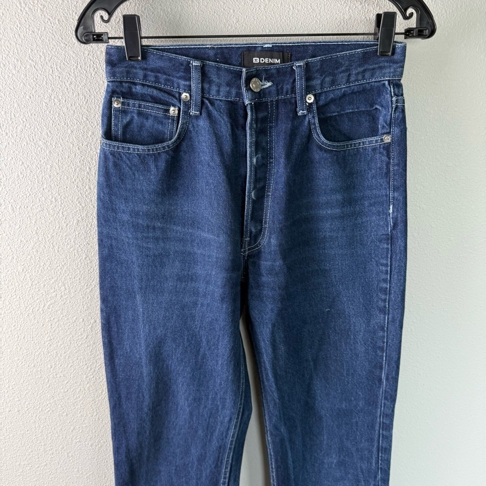 EB DENIM High Rise Straight Leg Jeans Midnight Casual Women’s Size 26 - Picture 3 of 13